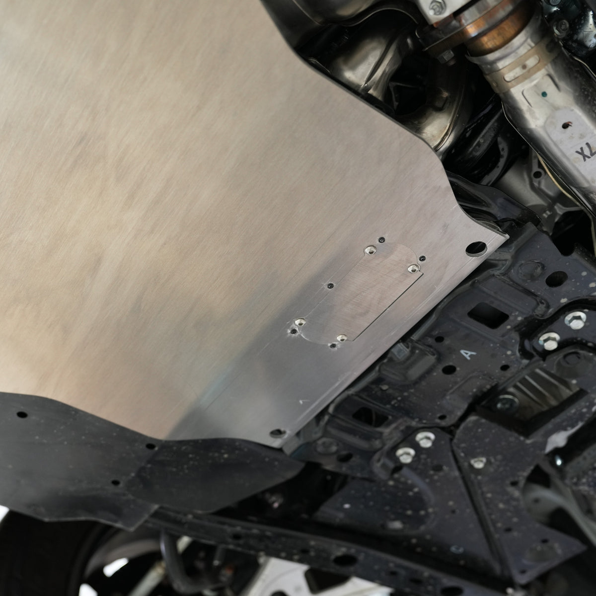 ADF compact aluminum engine skid plate with oil drain access plate for the 2026+ Subaru Outback Wilderness